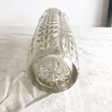 Vase in cut and chiseled glass vintage