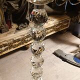 Crystal candlestick with diamond tip