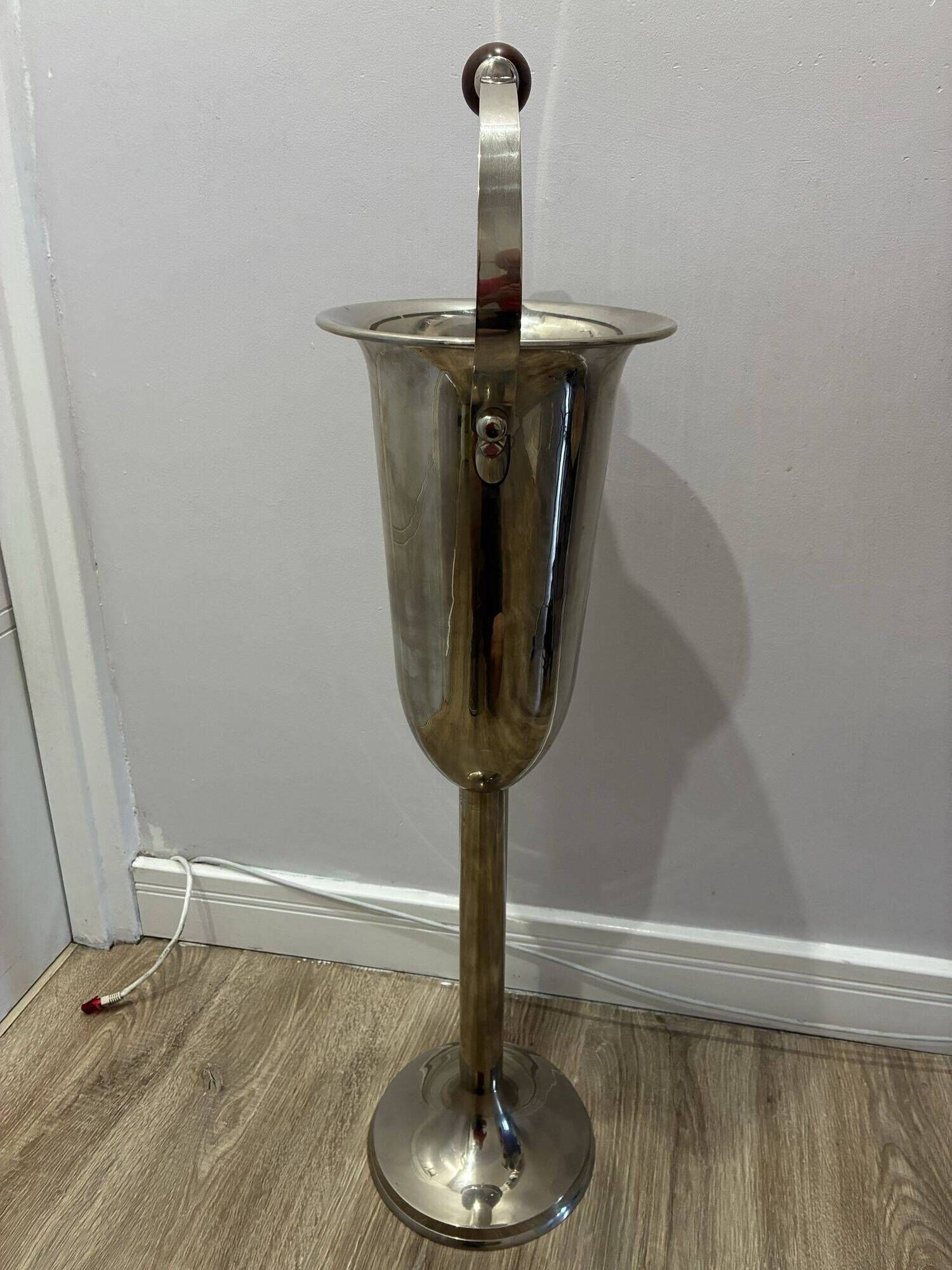 Art Deco champagne cooler on stand, silver plated, 1920s