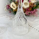 3 verres en cristal ciselé vintage