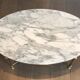 Neoclassical Oval Coffee Table in Brass and Carrara Marble, Janse House