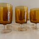 8 orange-yellow glasses Luminarc France