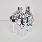 Silver Ceramic Vases and Cleaning Bottles from Pols Potten, 1990s, Set of 3