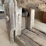 Oak and walnut workbench