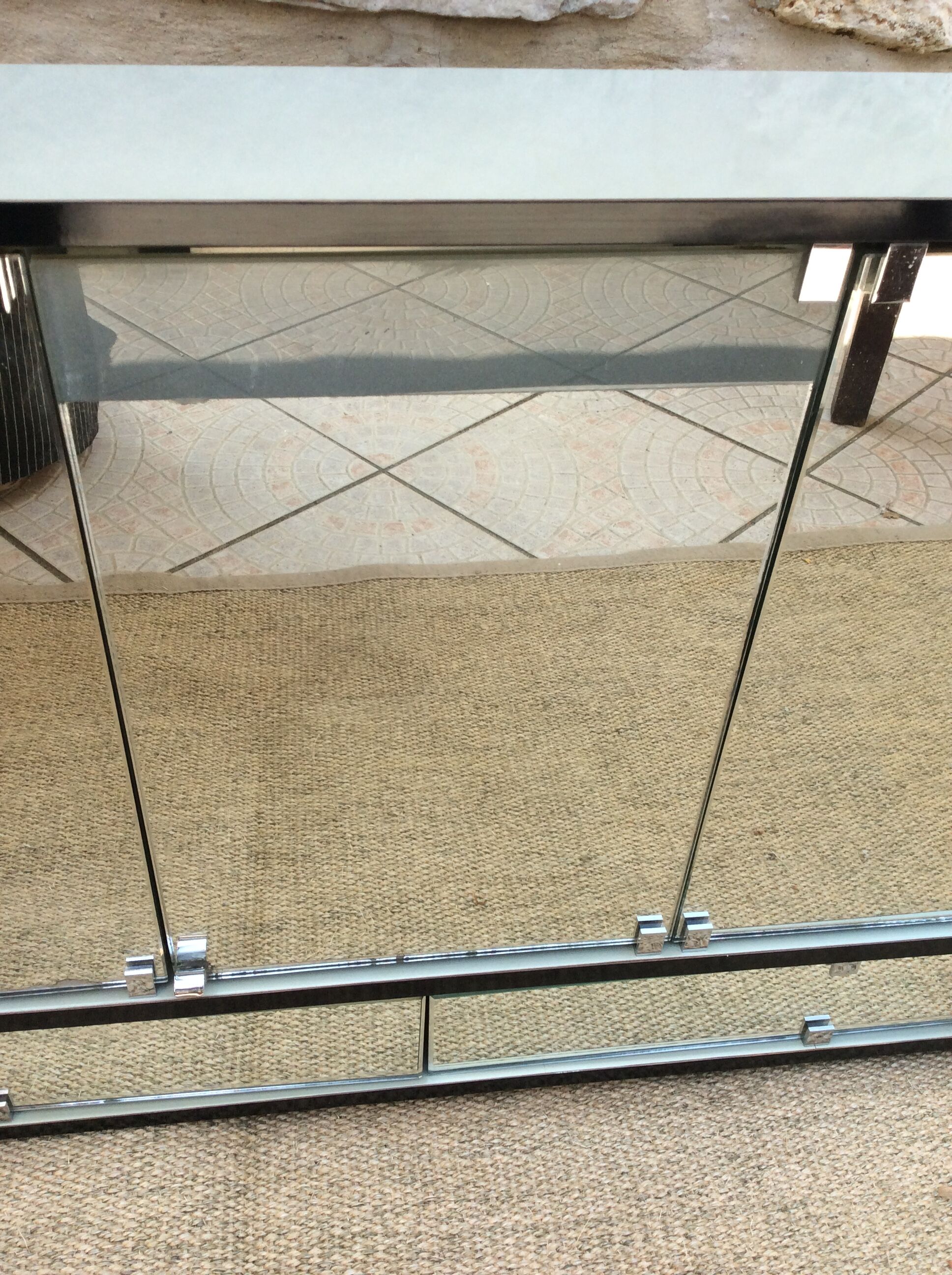 Glass toilet cabinet