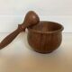 Mortar and wooden pestle