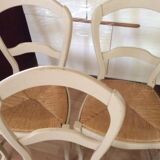 Set of 5 chairs in cerused oak