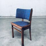 Set of Art Deco Curved Back Side Chairs, France, 1930s