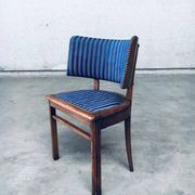 Set of Art Deco Curved Back Side Chairs, France, 1930s