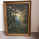 Oil on canvas landscape with birch trees, signed M. Fekete J.