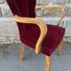 Pair of vintage studded velvet bridge chairs, 1950s