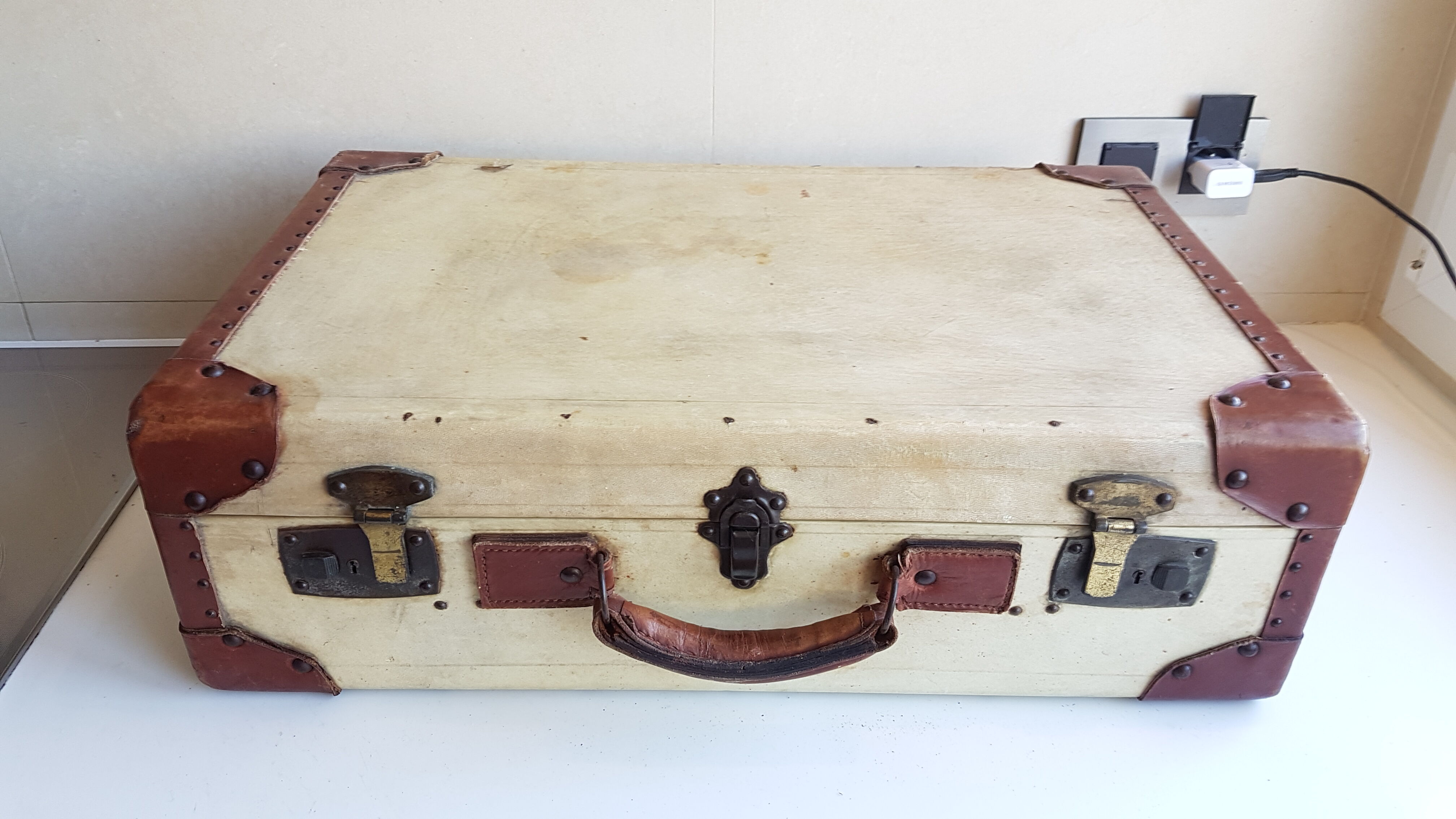 Old wood and leather case