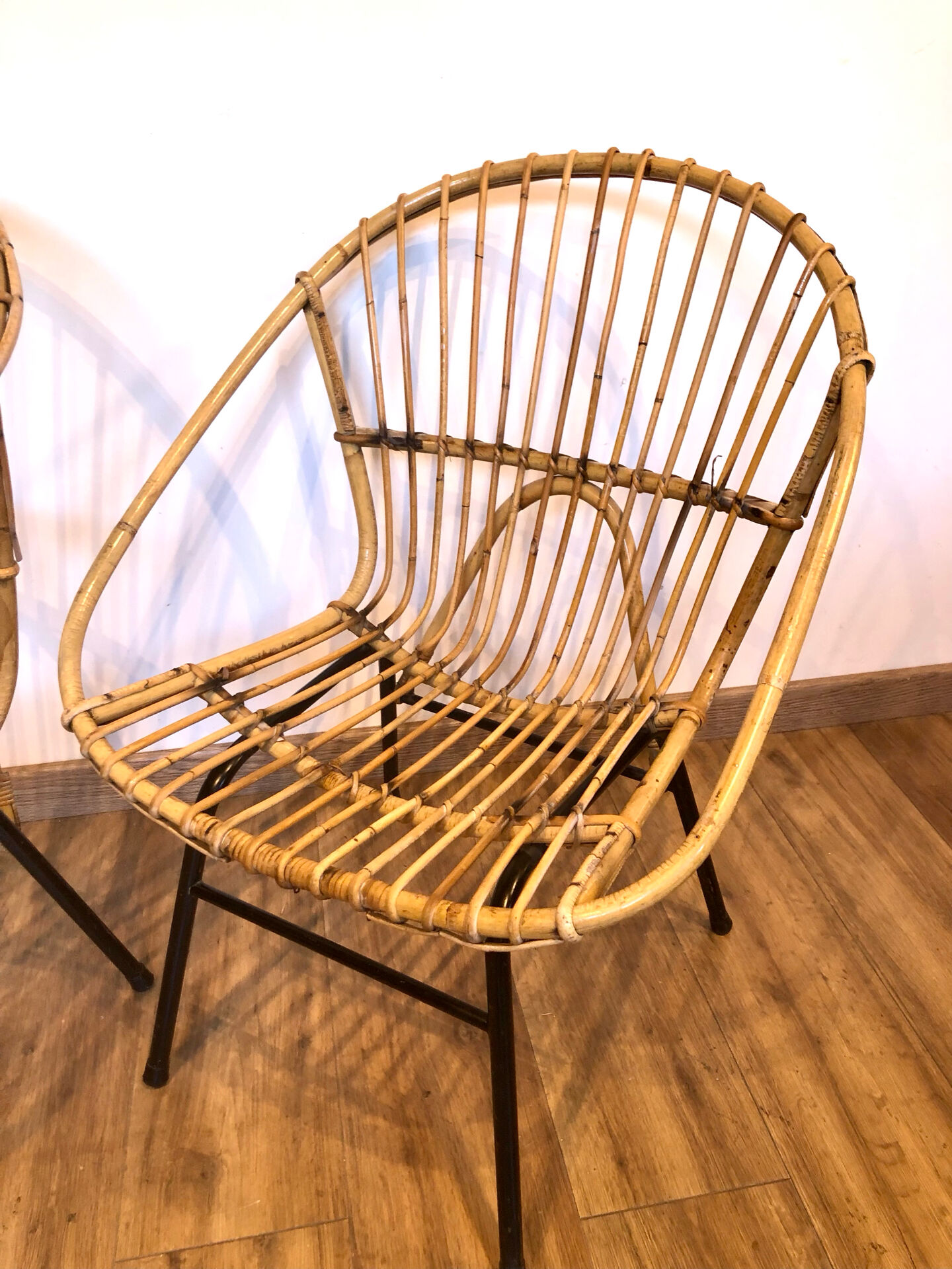 Adult rattan armchairs