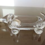 Crystal "dachshund" catchall, 1970