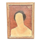 Original Swedish Oil On Canvas – “Portrait” By Fred – Dated 51
