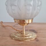 Table lamp in pressed glass