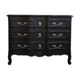 Vintage chest of drawers repainted in black