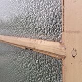 Pair of antique translucent glass sliding doors
