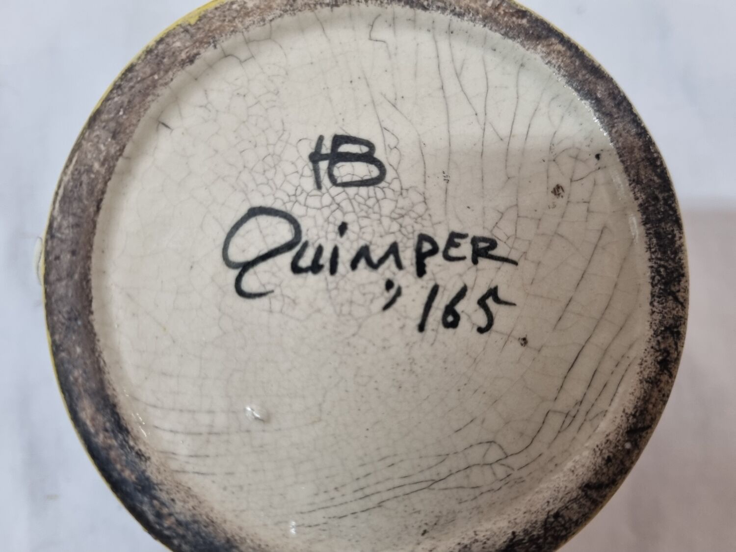 HB Quimper vase with handles, 1950