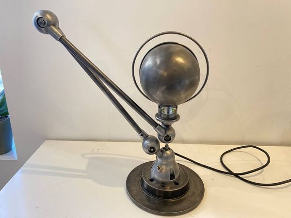 Lampe de bureau Jieldé 2 bras 40cm graphite industriel Jean Louis Domecq