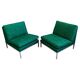 Paire de fauteuils slipper Mid Century Modern par Florence Knoll
