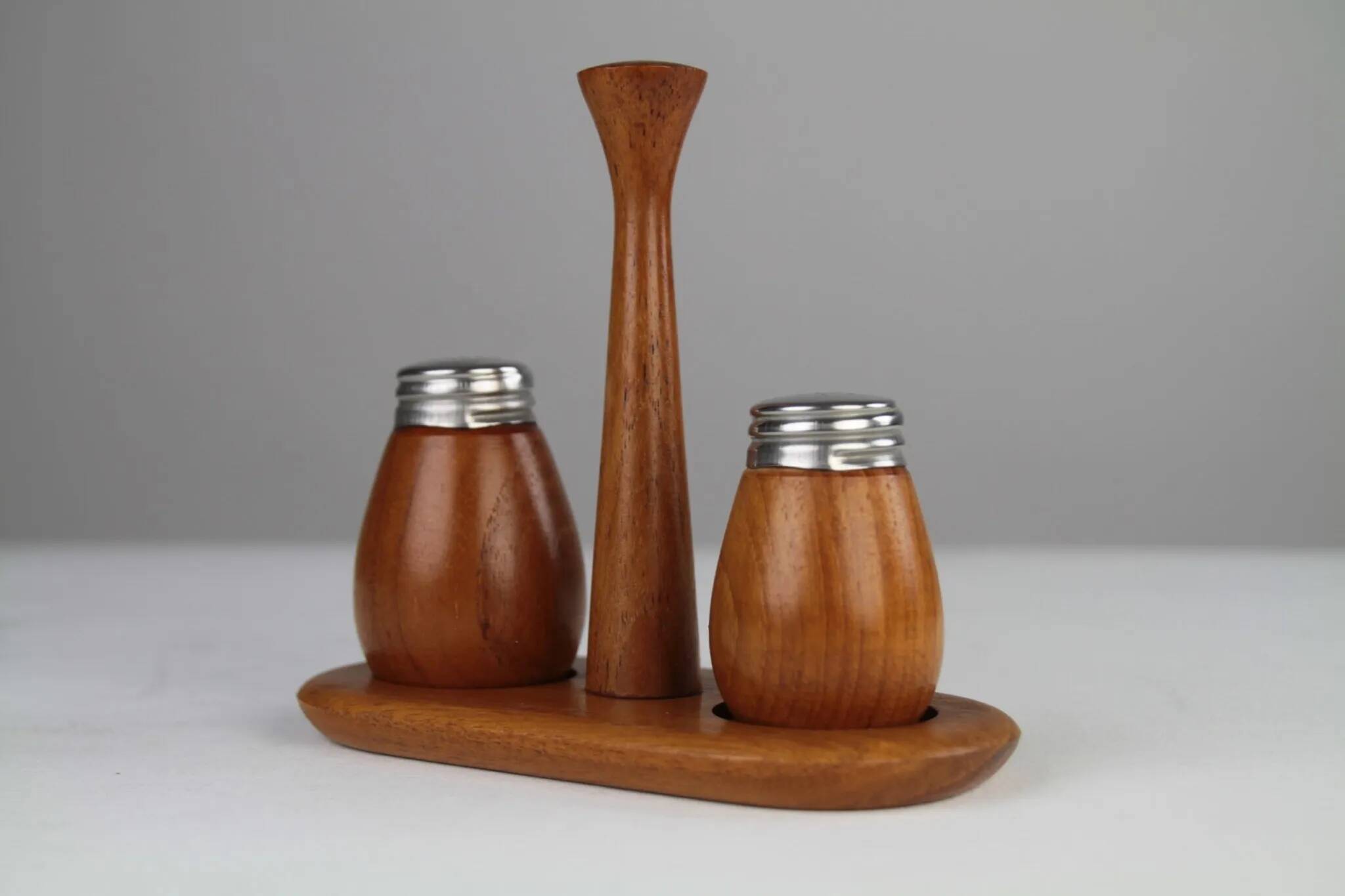 Teak Salt & Pepper Set by Karl Holmberg AB — Götene, Sweden, 1960s