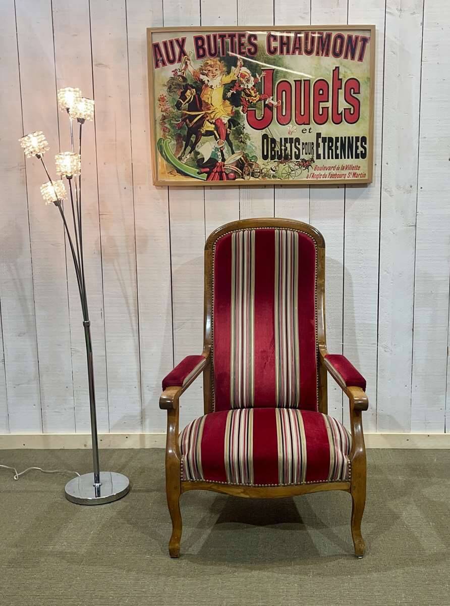 Late 19th century Voltaire armchair in beech