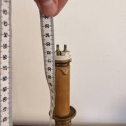 Antique Column Candle Holder Lamp Golden Brass Empire Directoire Neo-Classical