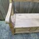 Farmhouse bench with chest in antique solid walnut