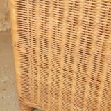 Two-tone rattan chest of drawers