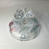 Colored glass dish on foot Walther glass