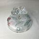 Colored glass dish on foot Walther glass