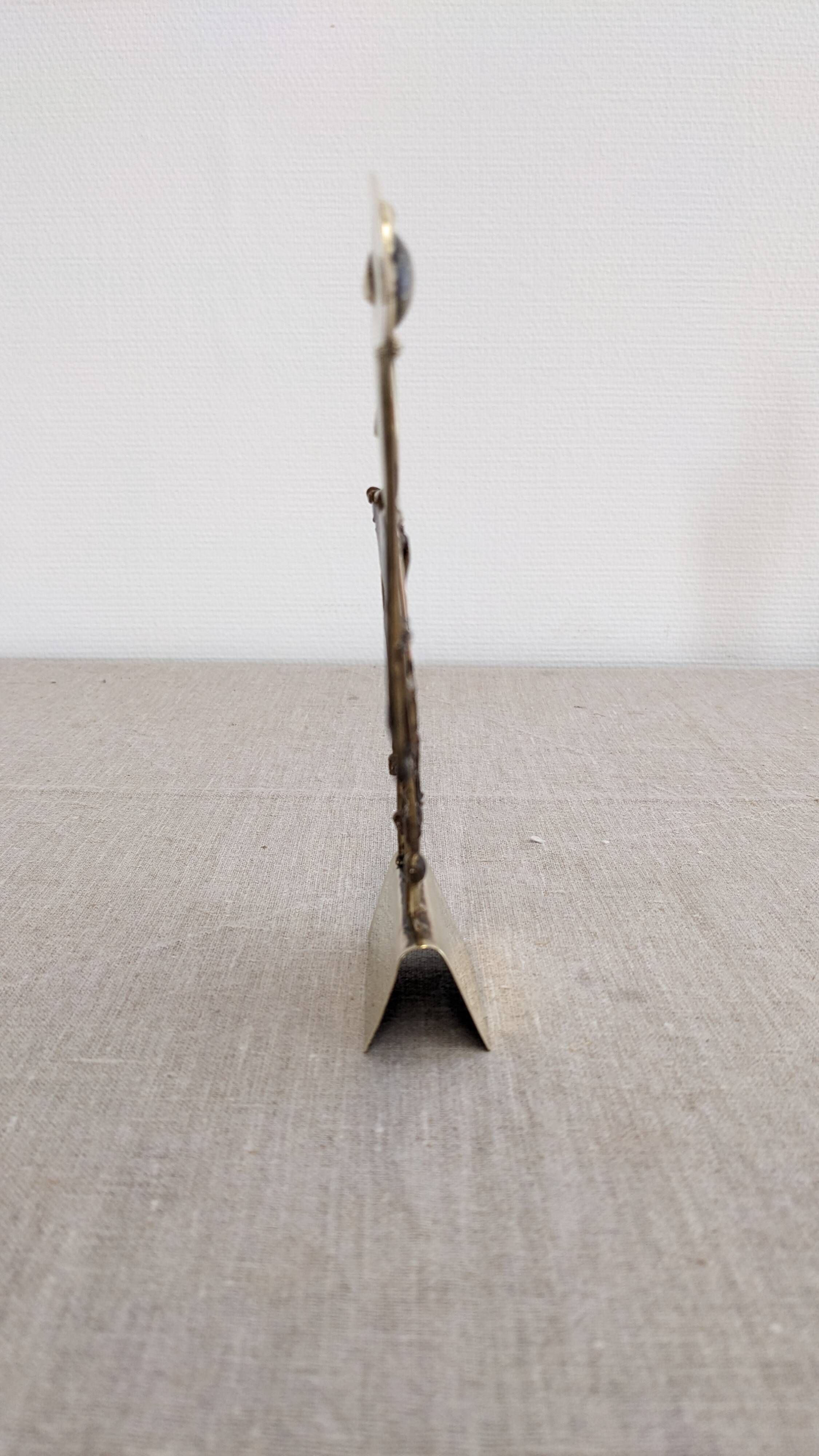 Brutalist sculpture "Goat" in welded brass and copper by Jarc circa 1970