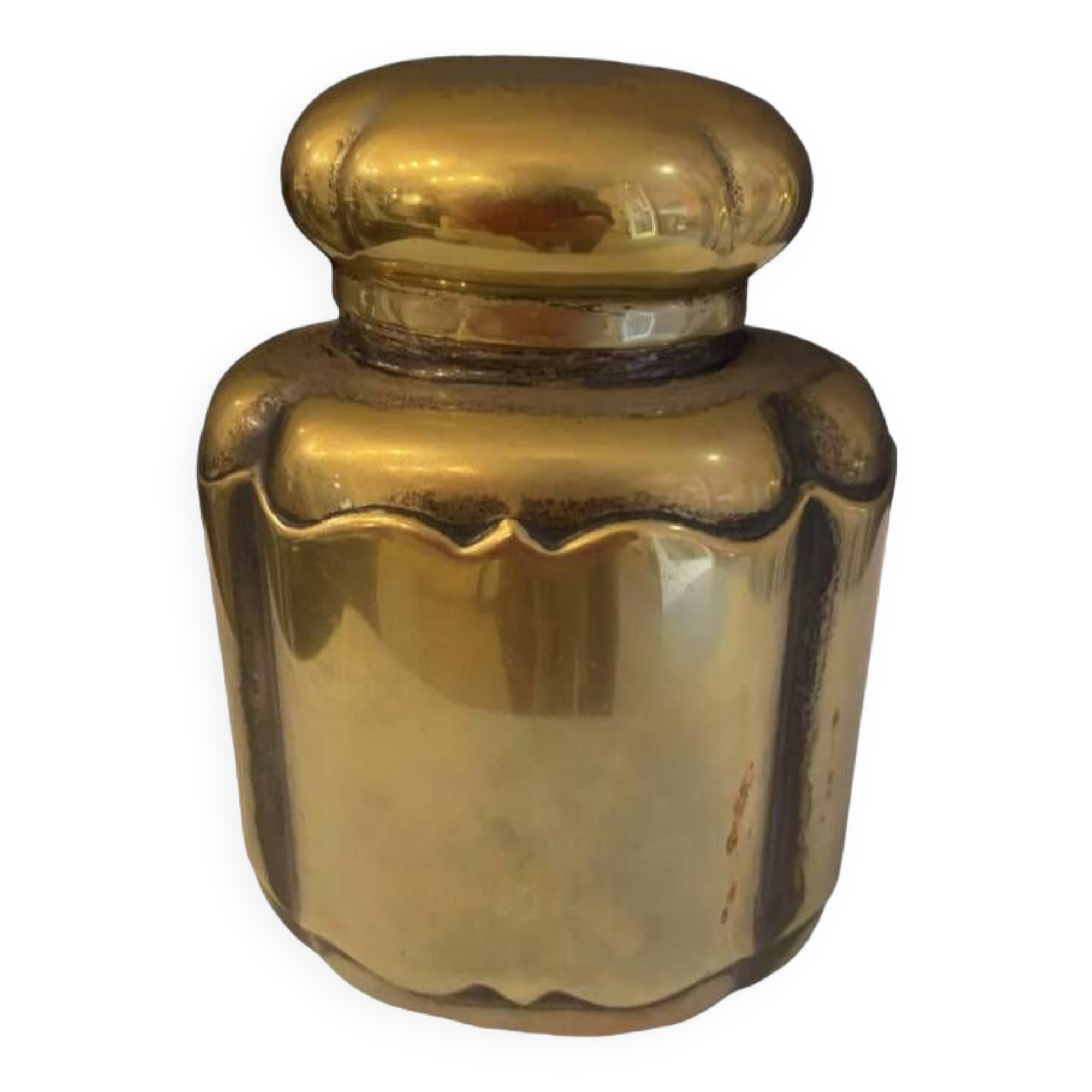 70s oriental style silver brass bottle
