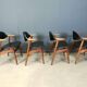 Chaises de salle à manger vintage Cowhorn par Tijsseling Meubelfabriek, Hulmefa, 1960,