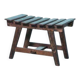 Bohemian footrest in wenge, 1970s Japandi stool