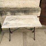 Cast and marble bistro table