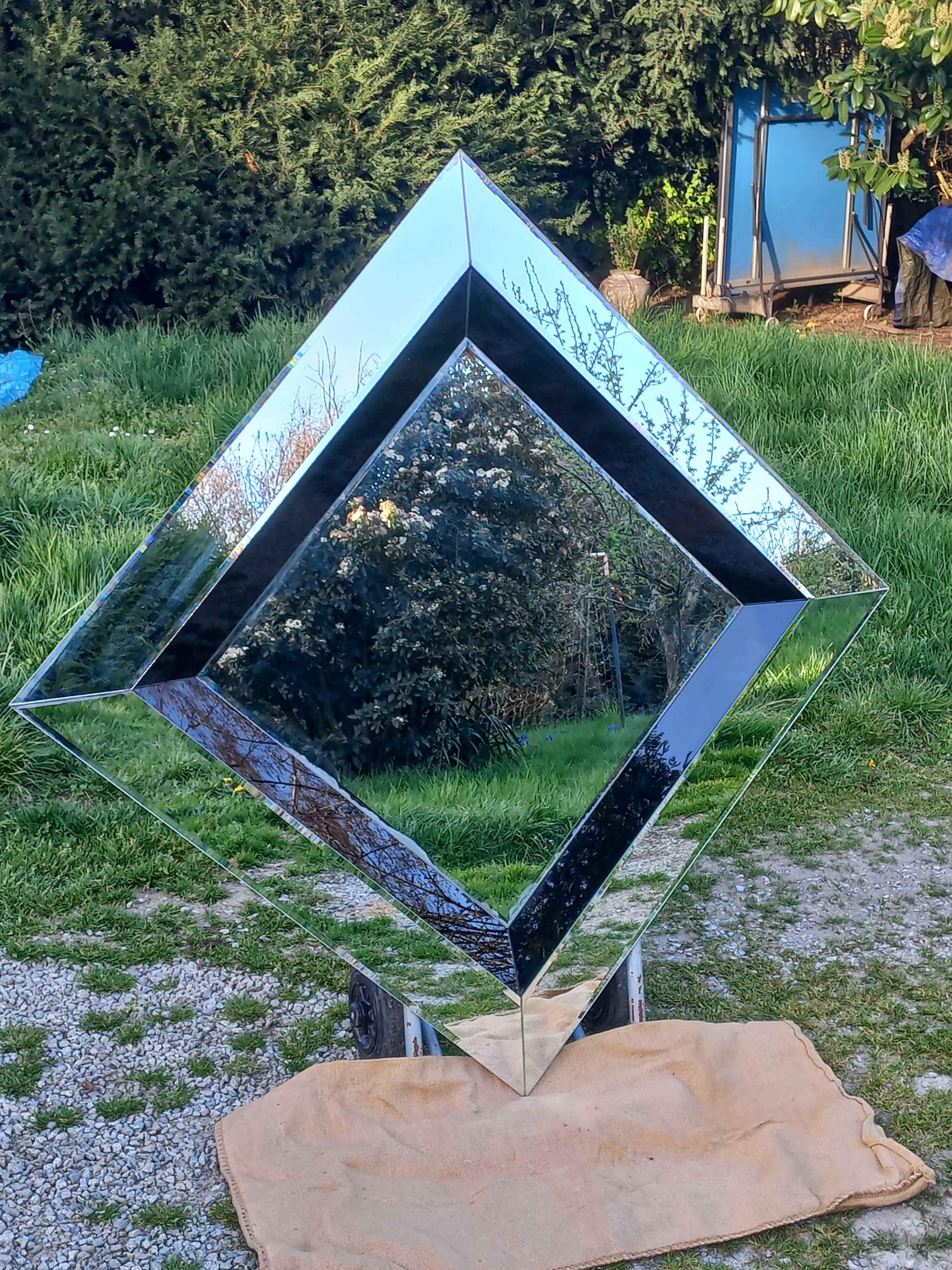 70s/80s design mirror made in Belgium