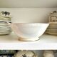 Pillivuyt white and gold porcelain eared salad bowl, "Eva" service