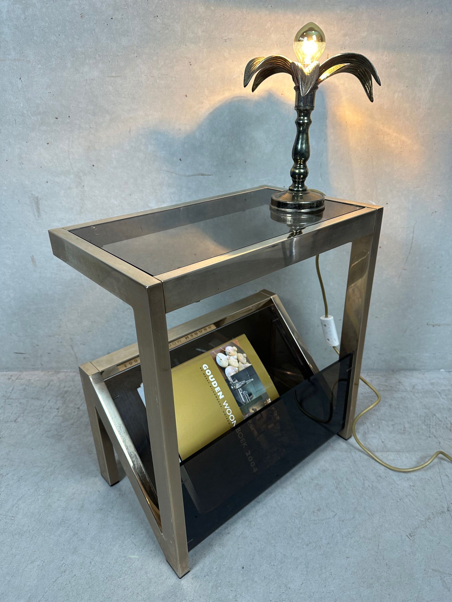 Vintage side table / magazine rack – Belgochrom