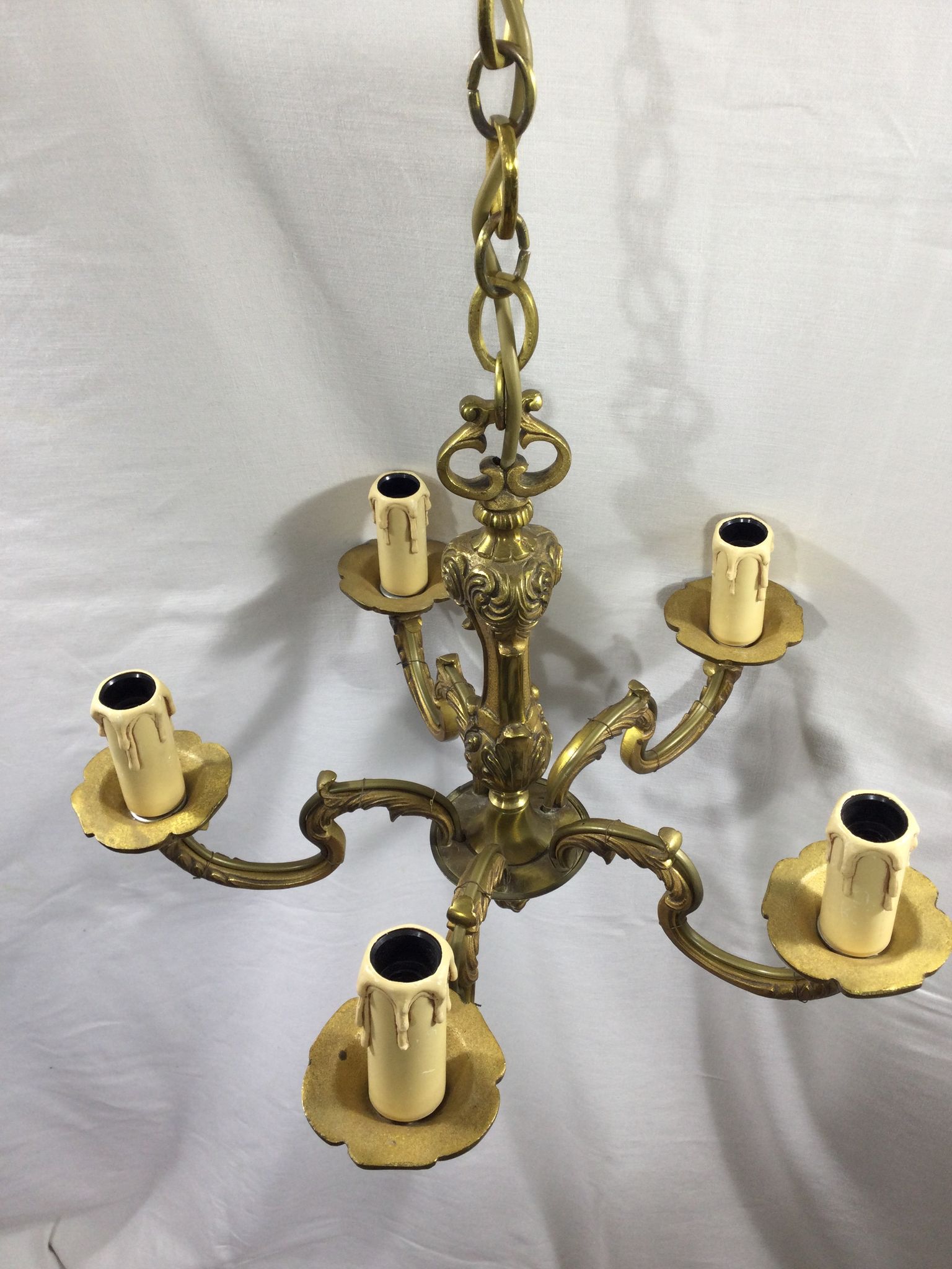 5-light bronze chandelier