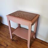 Powder pink art deco pedestal table