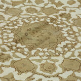 275 cm x 367 cm beige wool carpet