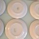 Set of six Moulin des Loups dessert plates, Nappe green model/ 50s-60s