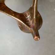 Vintage German brutalist metal candlestick by Harjes