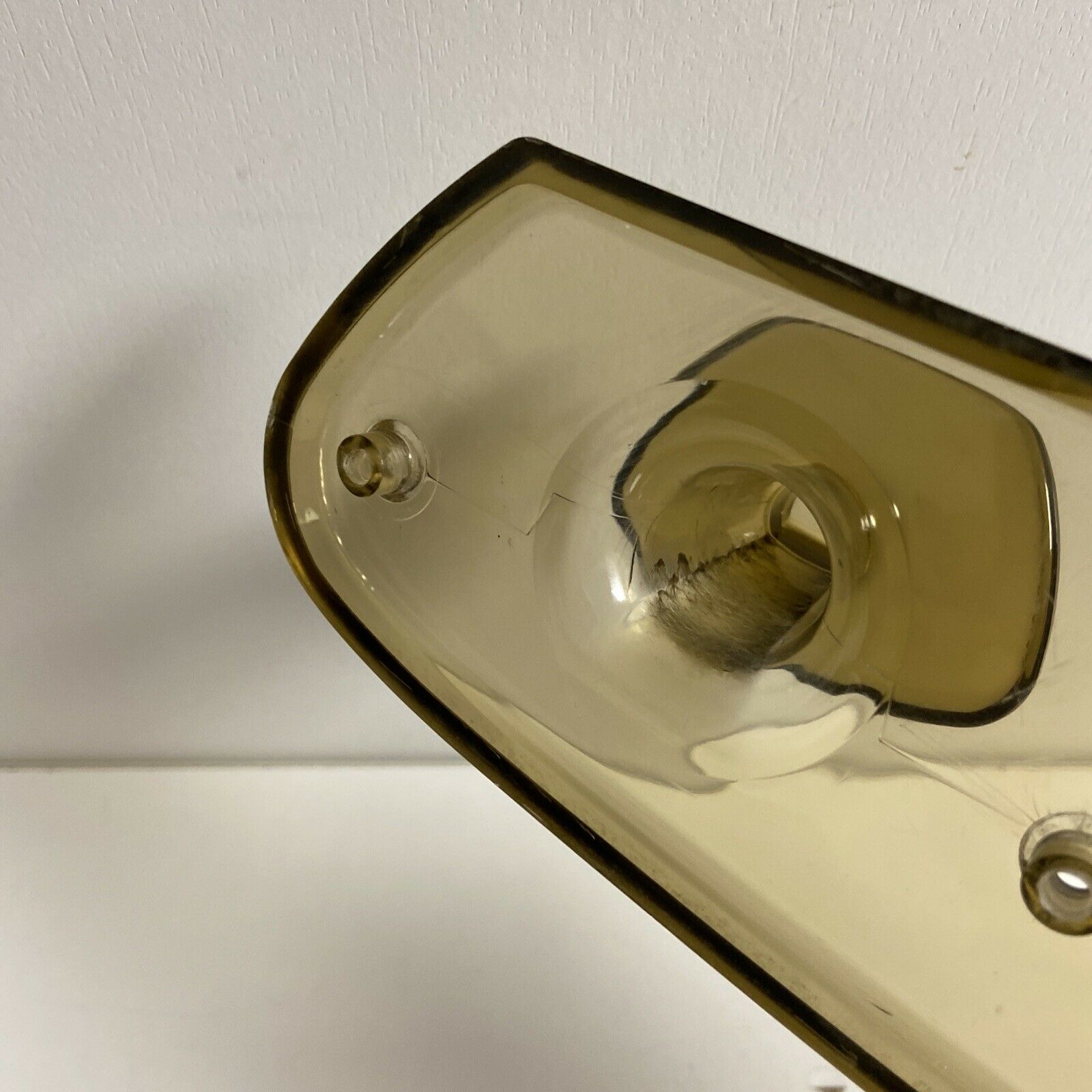 Vintage wall coat holder 70s 3 hooks in smoked plastic