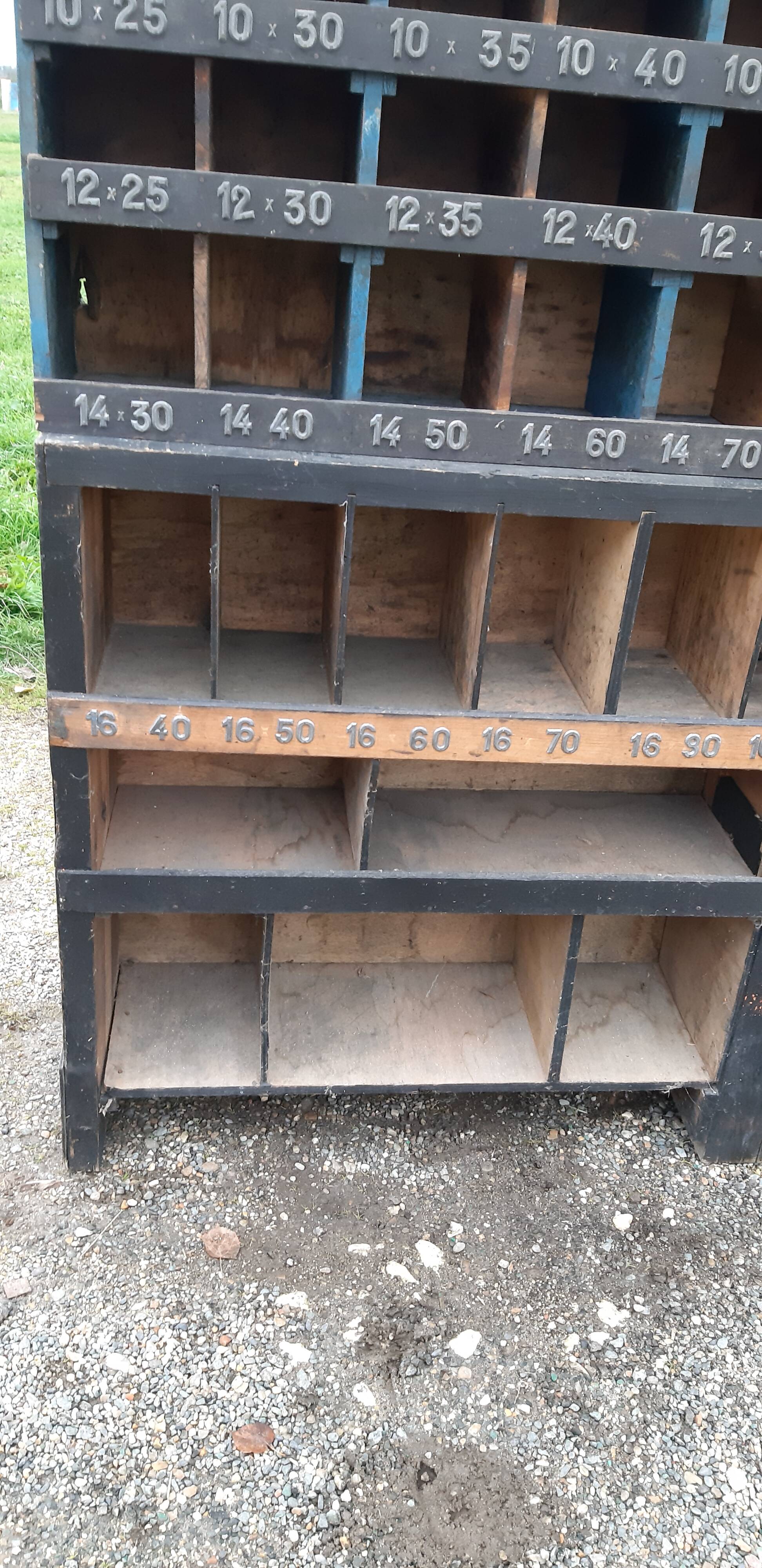 Furniture of trade wood of hardware