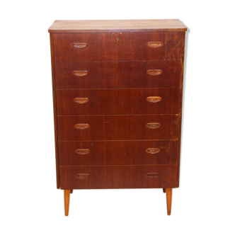 Dresser "Tallboy" in teak, Sweden, 1950