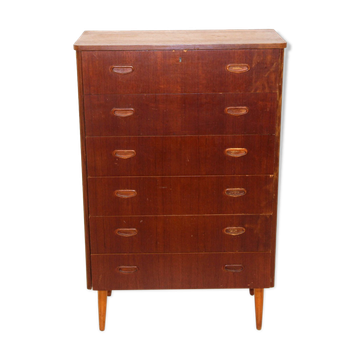 Dresser "Tallboy" in teak, Sweden, 1950