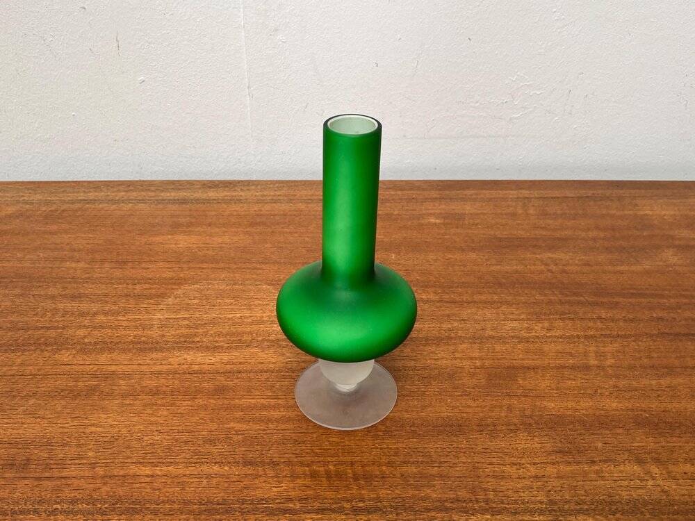 Vase from the Italian Satinato series and glass attributed to Carlo Moretti, 1970s, set of 2.